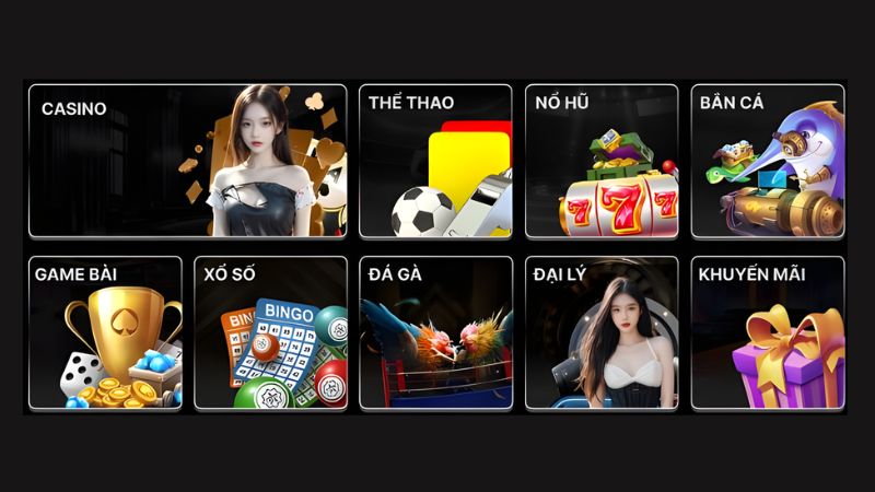 Kho game tại đây đa dạng, đầy đủ thể loại hấp dẫn